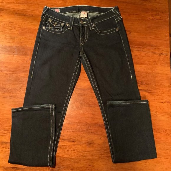 TRUE RELIGION dark wash Boot Cut Jeans (L-24) - Picture 4 of 8